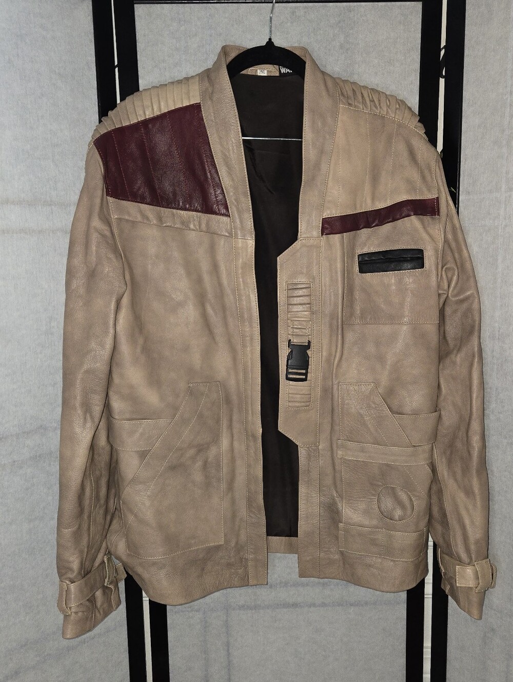 Star Wars Poe Dameron Finn Mens Faux Leather Jacket Small Force Awakens Cosplay